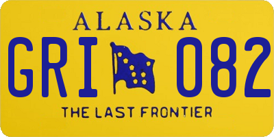 AK license plate GRI082