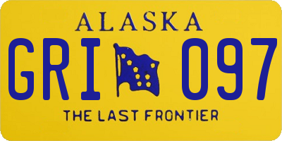 AK license plate GRI097