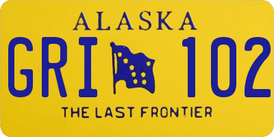 AK license plate GRI102