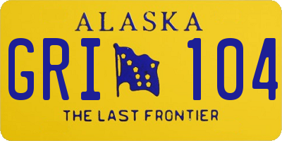 AK license plate GRI104