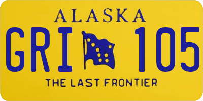AK license plate GRI105