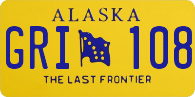 AK license plate GRI108