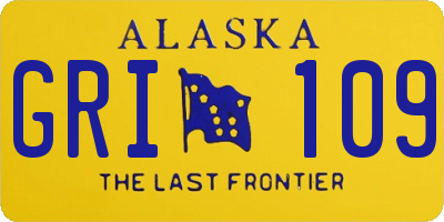 AK license plate GRI109