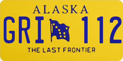 AK license plate GRI112