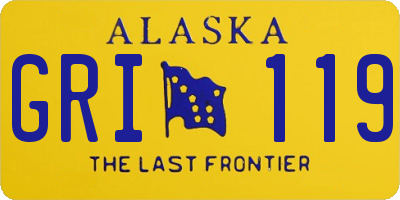 AK license plate GRI119