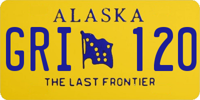 AK license plate GRI120