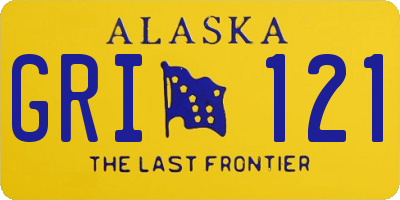 AK license plate GRI121