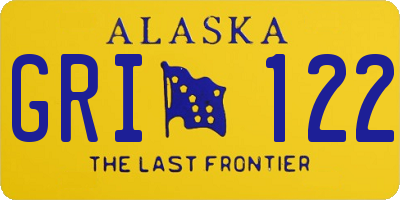 AK license plate GRI122