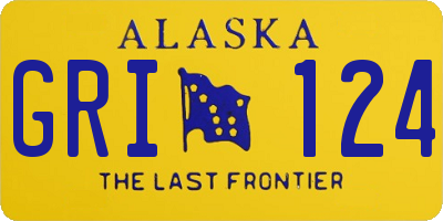 AK license plate GRI124