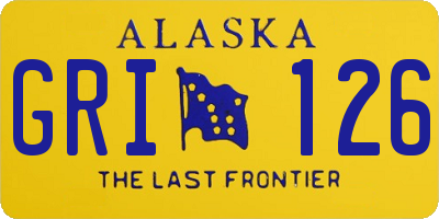 AK license plate GRI126