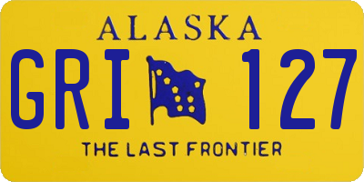 AK license plate GRI127