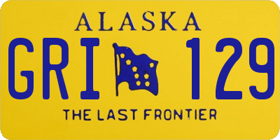 AK license plate GRI129