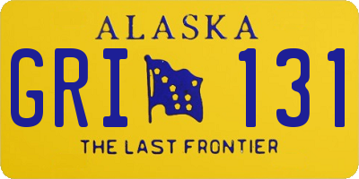 AK license plate GRI131