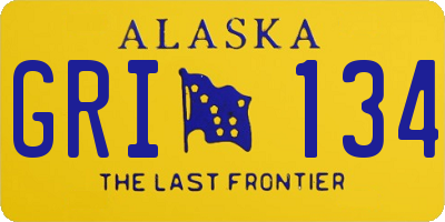 AK license plate GRI134