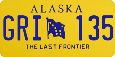 AK license plate GRI135