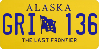 AK license plate GRI136