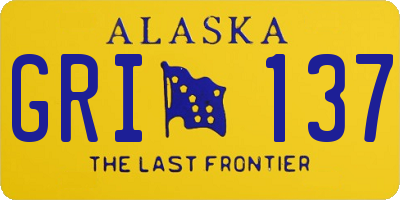 AK license plate GRI137