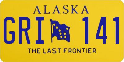 AK license plate GRI141