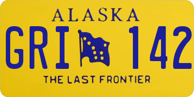 AK license plate GRI142