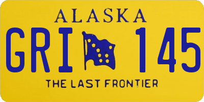 AK license plate GRI145