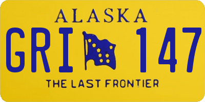 AK license plate GRI147