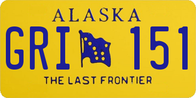 AK license plate GRI151