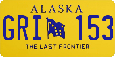 AK license plate GRI153