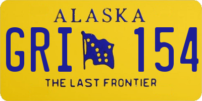 AK license plate GRI154