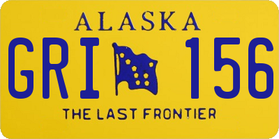 AK license plate GRI156