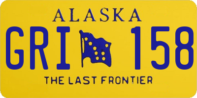 AK license plate GRI158