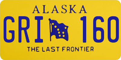 AK license plate GRI160