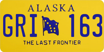 AK license plate GRI163