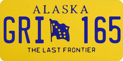 AK license plate GRI165