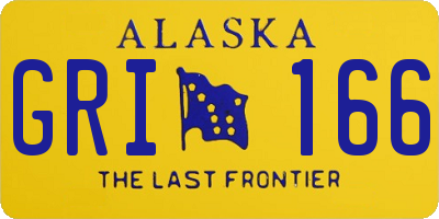 AK license plate GRI166