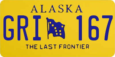 AK license plate GRI167