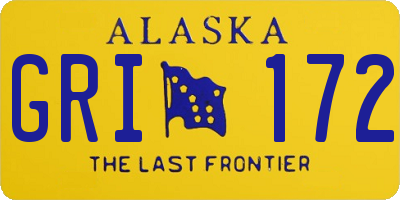 AK license plate GRI172