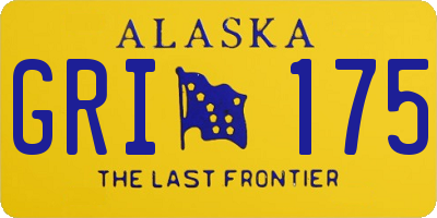 AK license plate GRI175