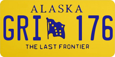 AK license plate GRI176