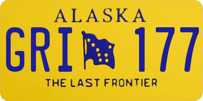 AK license plate GRI177