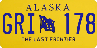 AK license plate GRI178