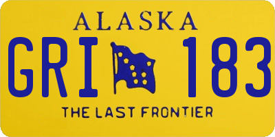 AK license plate GRI183