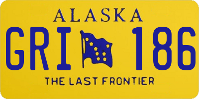 AK license plate GRI186