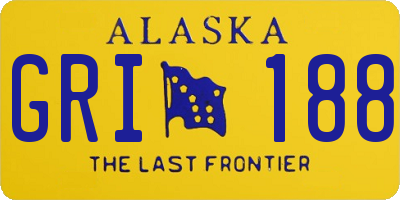 AK license plate GRI188