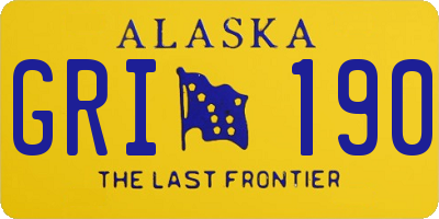 AK license plate GRI190