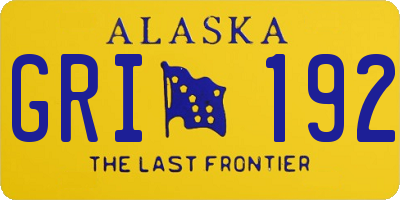 AK license plate GRI192