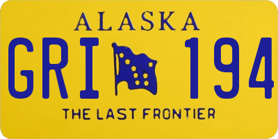 AK license plate GRI194