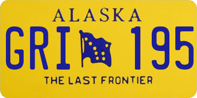 AK license plate GRI195