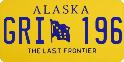 AK license plate GRI196