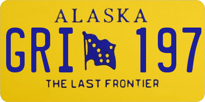 AK license plate GRI197