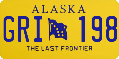 AK license plate GRI198